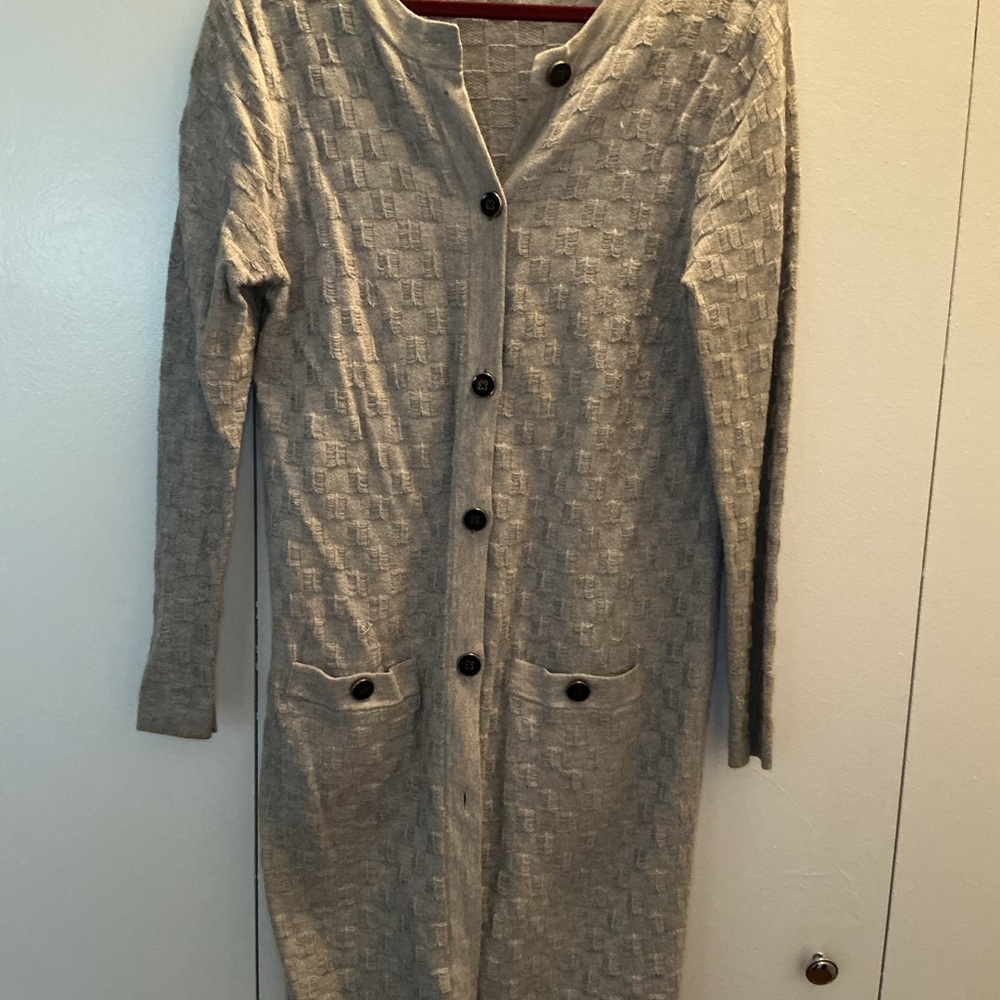 Banana Republic Gray Long Cardigan Sweater